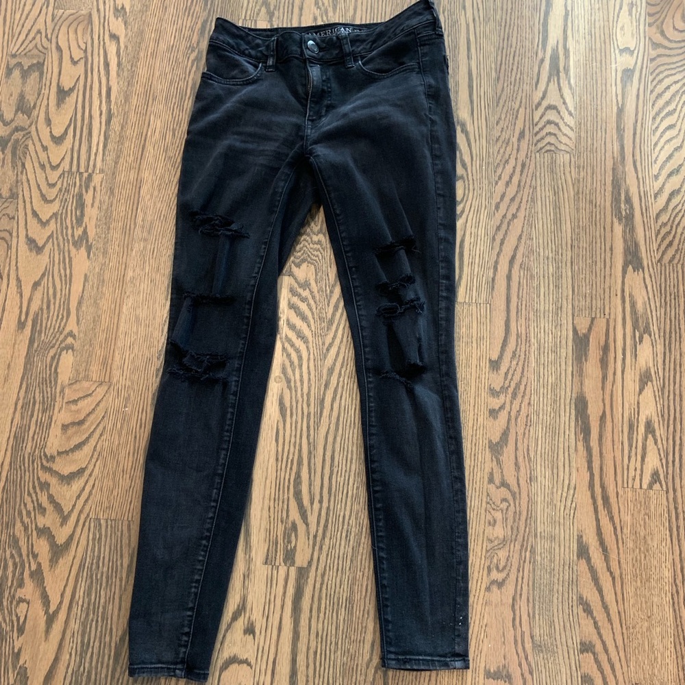 Distressed Black Skinny Jeans